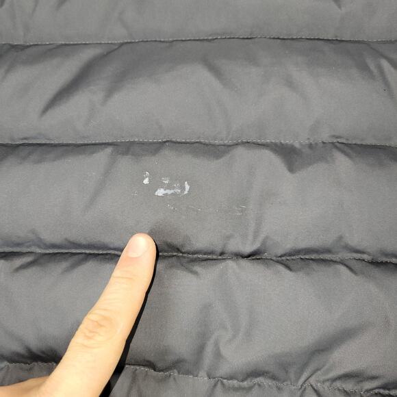 Lands End Puffer Vest Mens Sz Large Gray Goose Down Winter Cold Quilted Snow - Picture 14 of 16